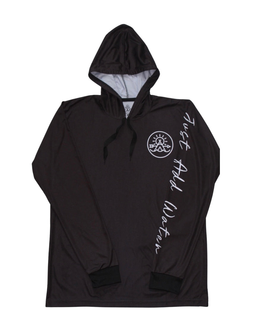 Beach Tribe "Amphibian Hooded Rashguard" in Black