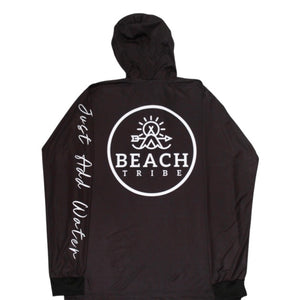 Beach Tribe "Amphibian Hooded Rashguard" in Black