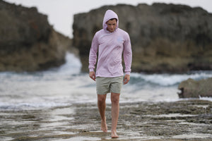 Beach Tribe "Amphibian Hooded Rashguard" in Pink